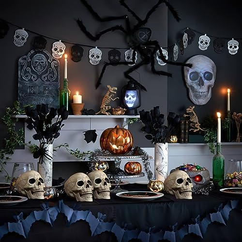 Realistic 5 Inch Plastic Mini Skulls Halloween Decor