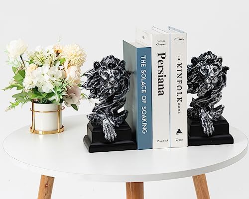 AMOIENSIS Lion Bust Statue 9 Inch Resin Sculpture