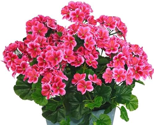 QIANYUN Artificial Geranium Flowers UV Resistant