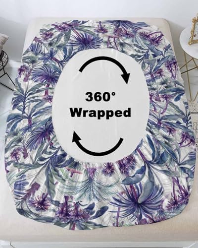 Queen Fitted Sheet Deep Pocket Bed Set with Pillowcases