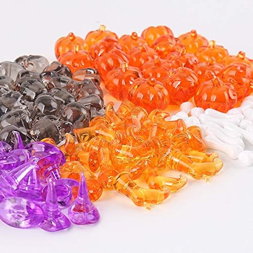 Crazy Night Crystal Gray Skull Ornaments 50 Pieces