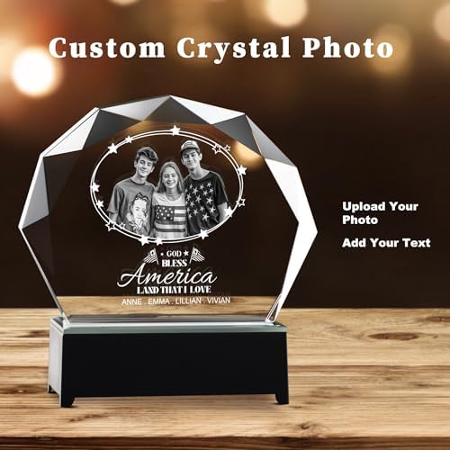 3D Crystal Picture Frame - Personalized Gift for Couples Family