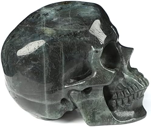 Skullis Labradorite Crystal Skull Hand Carved Statue