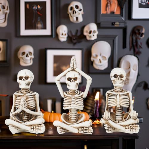 Newman House Studio Halloween Skeleton Decor Set of 3 1