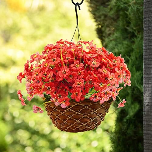 Uieke 16PCS Artificial Flowers for Outdoor Use