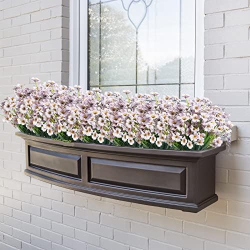 DRT DERUITAI 24 Bundle UV Resistant Artificial Violet Flowers
