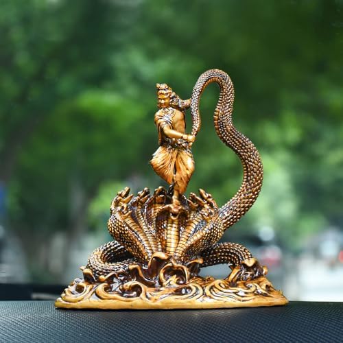 Dancing Krishna Figurine Statue for Car Dashboard Decor