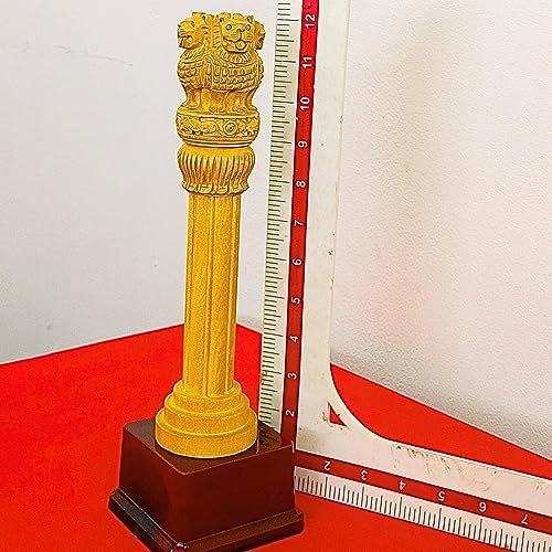 Shri Shri Wooden Ashoka Pillar 10 Inch with Stand