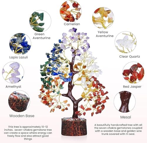 YATSKIA Chakra Crystal Tree - Handmade Healing Decor 1