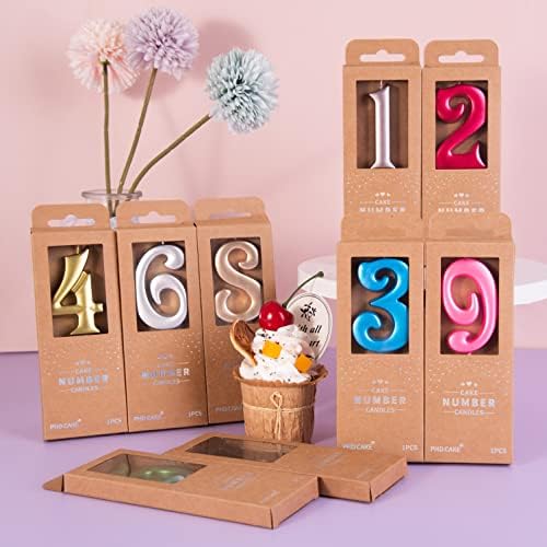 PHD CAKE 276 Inch Gold 1 Number Birthday Candle 1
