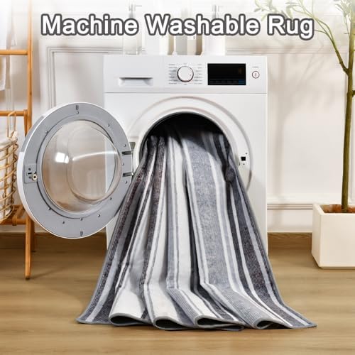 Modern Abstract Striped 5x7 Area Rug for Home