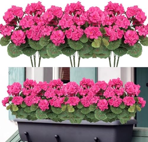 Dremisland 3 Pack Artificial Geranium Flowers