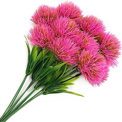 Fake Dandelion Flowers Pink 10 Pcs Artificial Decor