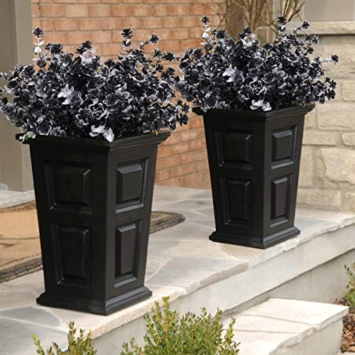 RECUTMS Artificial Flowers 12 Pcs Black and White