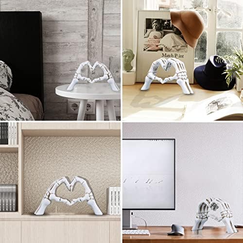 DOVDOV Hand Bone Heart Sculpture - White Decorative Statue