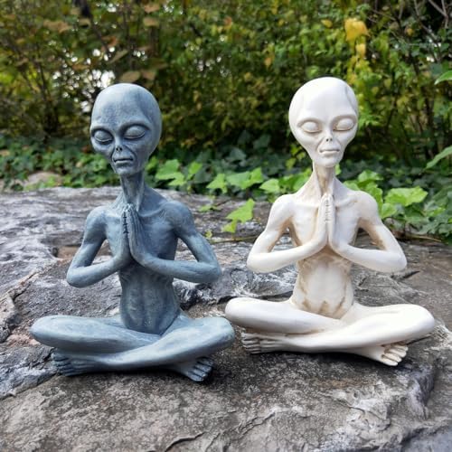 Yoga Alien Statue - 63 H Sci-Fi Space Decor