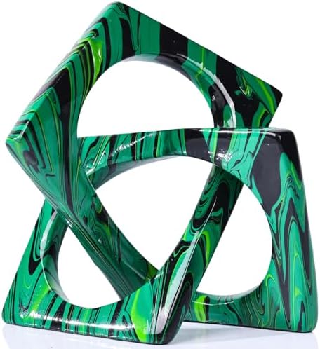 Emerald Green Knot Statue Modern Geometric Decor