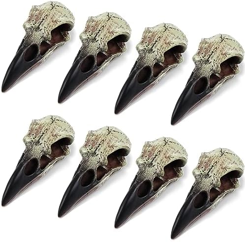 Geetery 8Pcs Halloween Raven Skull Wall Decor