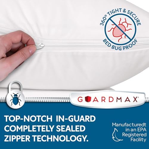 Guardmax Jersey Knitted Pillow Protector - 4 Pack Queen Size 20x30
