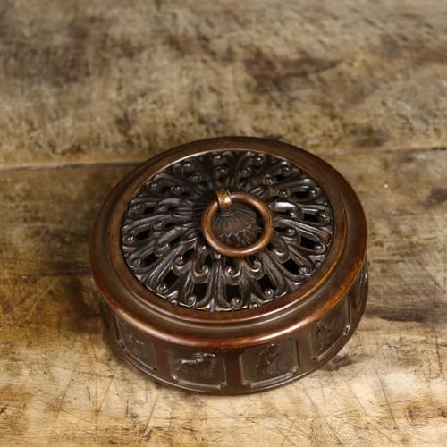 Julrybox Brass Incense Burner Antique Decor Meditation Holder