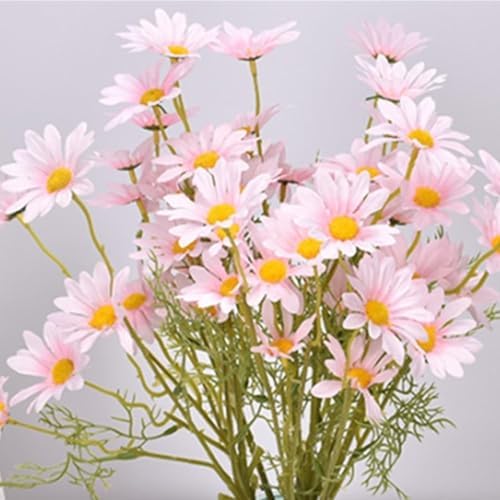 OUKEYI 10 Bundles Artificial Silk Daisy Flowers
