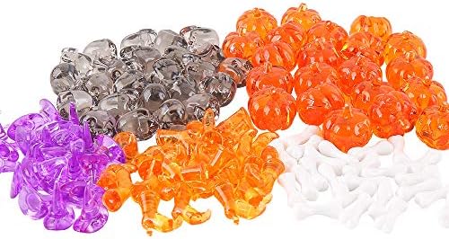Crazy Night Crystal Gray Skull Ornaments 50 Pieces