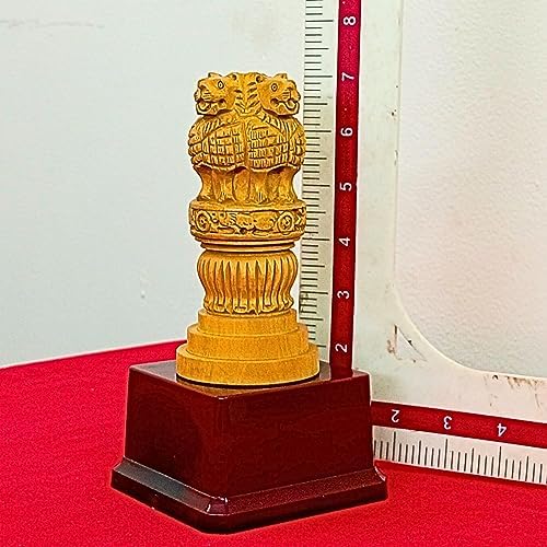 Elegant Wooden Ashoka Pillar 5 Inch with Stand