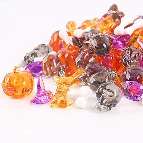 Crazy Night Crystal Gray Skull Ornaments 50 Pieces