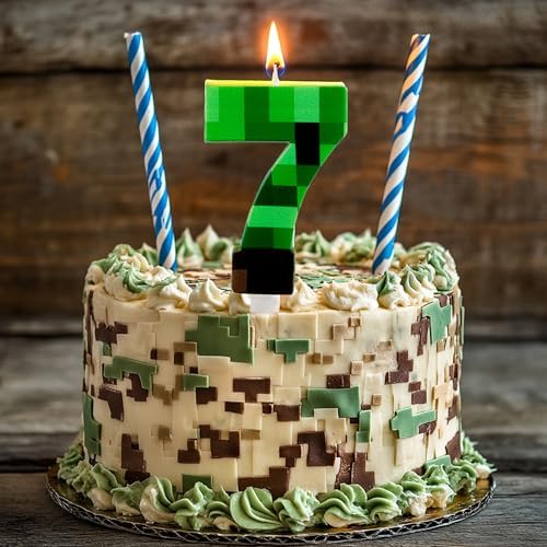 MUNIMJI Number 7 Dynamite Block Birthday Candle