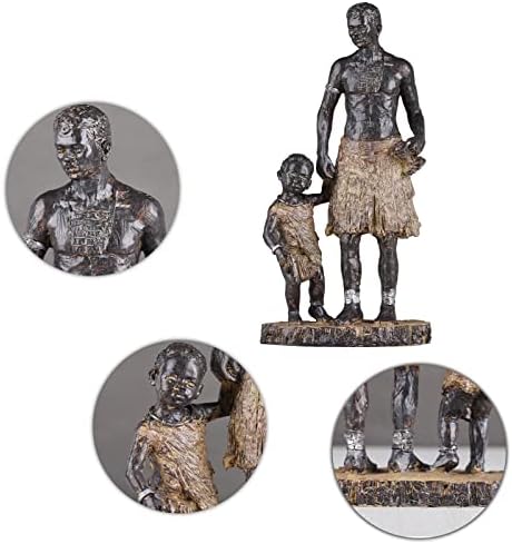 DOVDOV 12 African Father and Son Statue Home Decor 1
