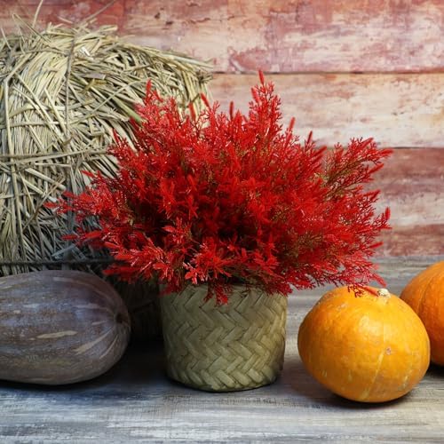8PCS Artificial Cedar Plants for Home Garden Holiday Decor