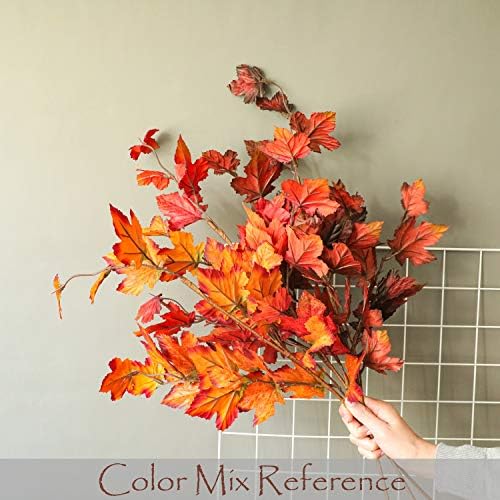 JD Artificial Fall Flower Maple Branches 6pcs 32 Inch 1