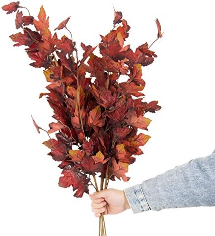 JD Artificial Fall Flower Maple Branches 6pcs 32 Inch 1