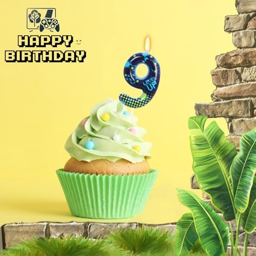 OGnomiFX STG Number 9 Game Birthday Candle