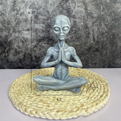 Yoga Alien Statue - 63 H Sci-Fi Space Decor