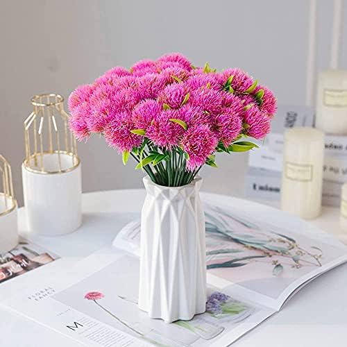 Fake Dandelion Flowers Pink 10 Pcs Artificial Decor