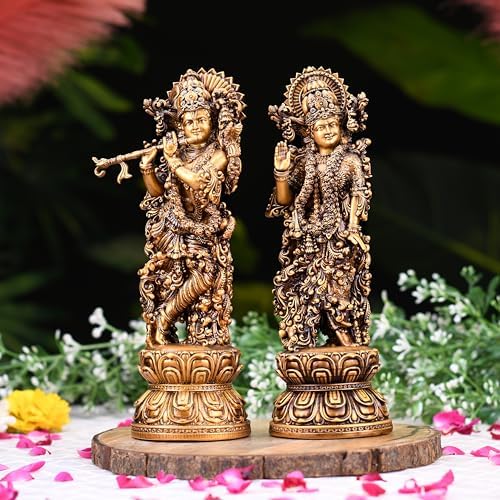 Artarium Radha Krishna Statue - 9 Inches Handmade Sculpture
