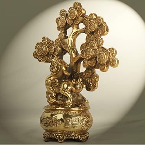 Usoway Copper Money Tree Sculpture for Home Office 1