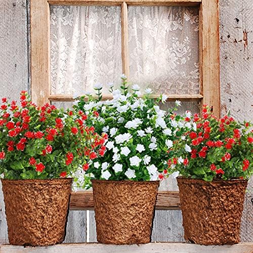 JOYGAR 8-Bundle Artificial Lotus with UV Resistance