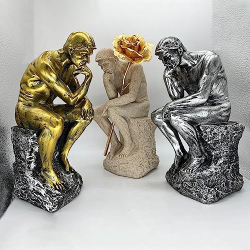 JTSTAN Thinker Statue Decor Office Desk Sculpture