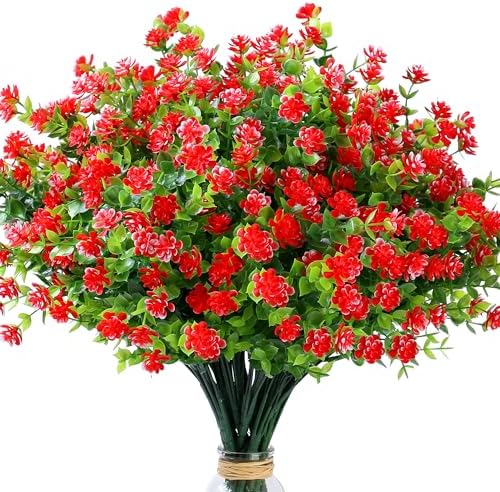 SITUMEIZI 8 Bundle Artificial Flowers UV Resistant