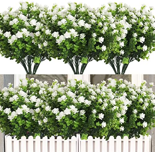 RECUTMS 12 Bundles Artificial Lotus Flowers UV Resistant Home Decor