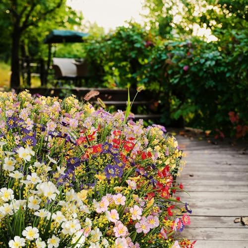 MACTING 12 Bundles Pink Artificial Flowers