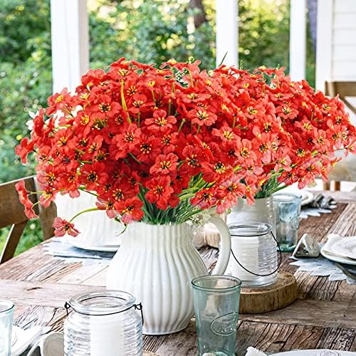 Uieke 16PCS Artificial Flowers for Outdoor Use