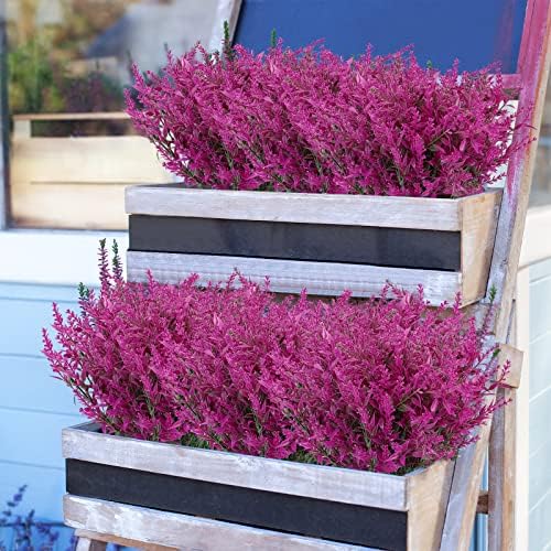 Ageomet Artificial Lavender Flowers 24 Bundles UV Resistant