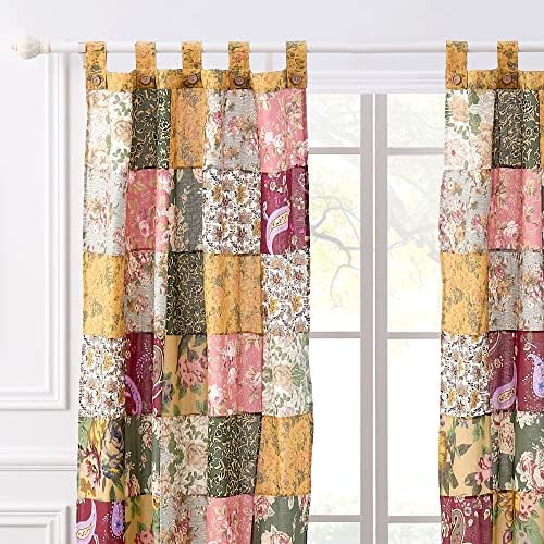 Greenland Home Antique Chic Patchwork Curtain Panels Set