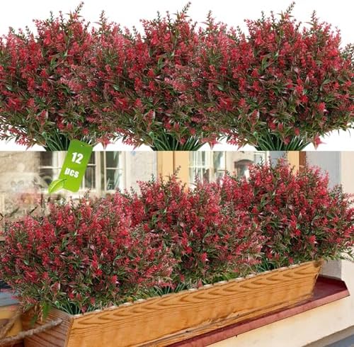 JIFTOK 12 Pcs Artificial Lavender Flowers for Home Decor