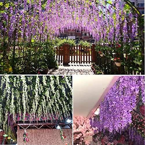 Wisteria Artificial Hanging Flower Vine 12pcs