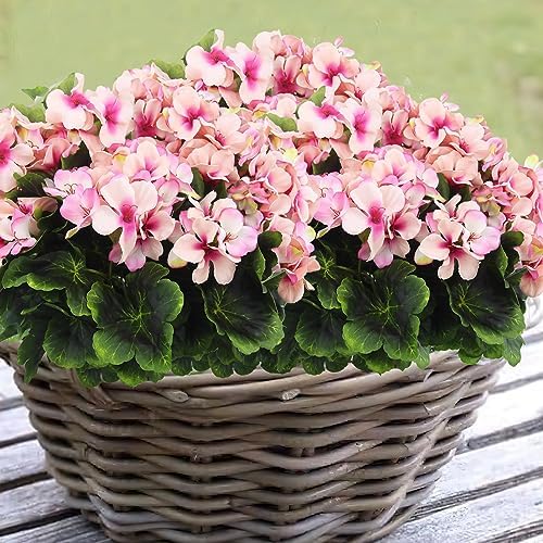 FAICOIA 2 Pcs Artificial Geraniums Bushes