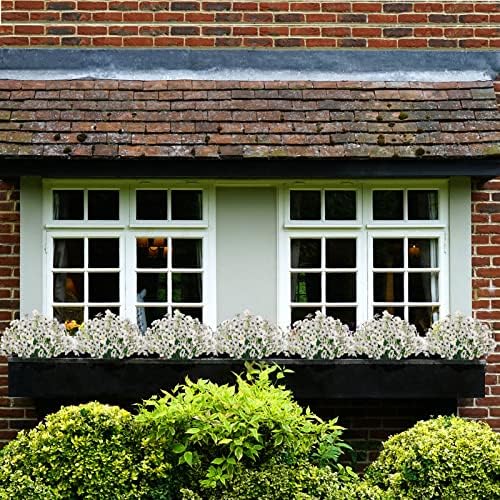 15 Stem Artificial Daffodils White UV Resistant Outdoor Decor